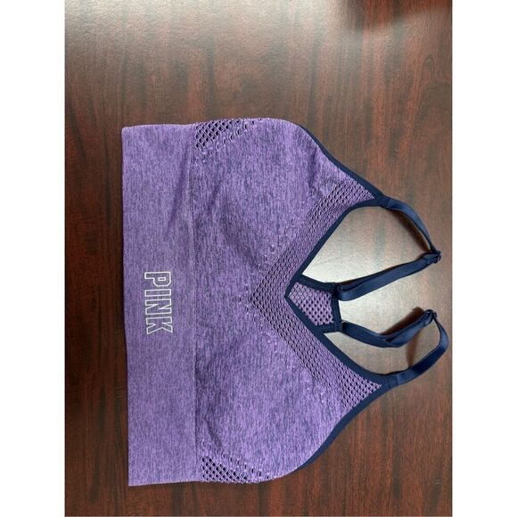 PINK Victoria's Secret Other - PINK Victoria’s Secret Purple Seamless Lightly Lined Sports Bra Size Small
